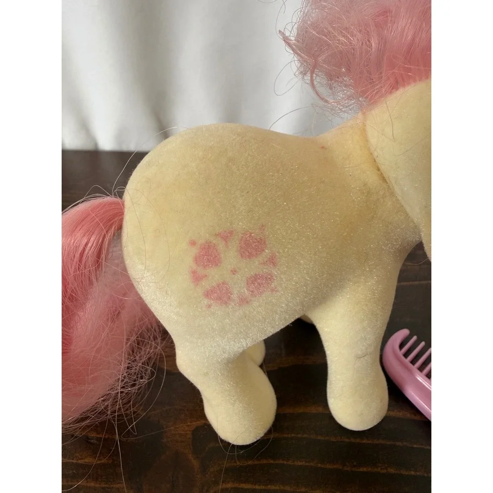 Vintage G1 My Little Pony So Soft Sundance Pink Flocked Hasbro 1980s Toy‎